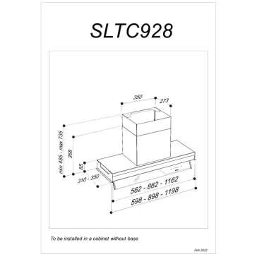 SIRIUS - Páraelszívó SLTC-928 TW 60 cm inox