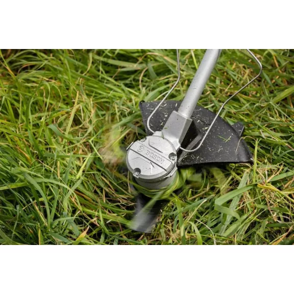 BOSCH GFR 18V-23 Bozótvágó (akku és töltő nélkül; vállpánttal; Pro-Tap orsóval és damillal; növényvédő kengyellel; 3 fogú késsel), kartondobozban