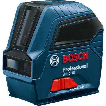 BOSCH 0601063L00 GLL 2-10 Vonallézer + 3 db 1,5-V-LR6 (AA)