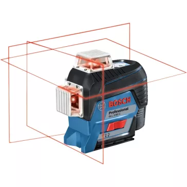   BOSCH 0601063R05 GLL 3-80 C Vonallézer (1x2,0Ah) + BM 1 Tartó + LR 7 Lézervevő + L-Boxx 136 