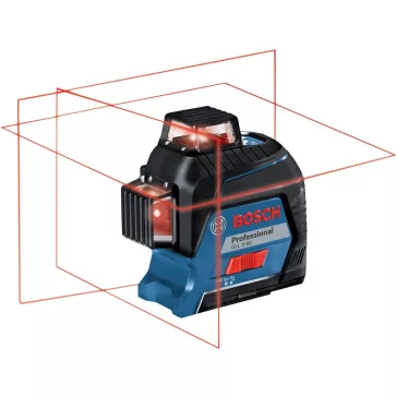   BOSCH 0601063S00 GLL 3-80 Vonallézer + 4 db 1,5 V-os LR6 (AA) + Lézer céltábla + Szerszámkoffer