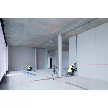   BOSCH 0601063S00 GLL 3-80 Vonallézer + 4 db 1,5 V-os LR6 (AA) + Lézer céltábla + Szerszámkoffer