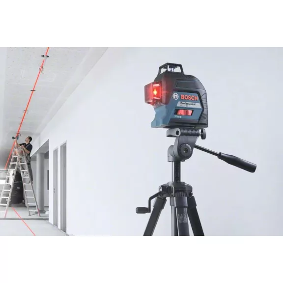 BOSCH 0601063S00 GLL 3-80 Vonallézer + 4 db 1,5 V-os LR6 (AA) + Lézer céltábla + Szerszámkoffer