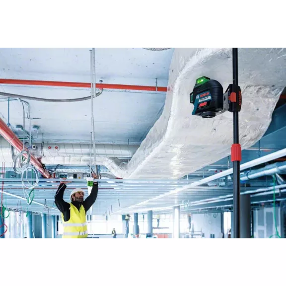 BOSCH 0601063Y00 GLL 3-80 G zöld Vonallézer kofferben + 4 db 1,5 V-os LR6 (AA) + Lézer céltábla + Szerszámkoffer