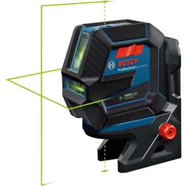   BOSCH 0601066M01 GCL 2-50 G zöld Kombilézer + RM 10 Tartó + BT 150 Állvány