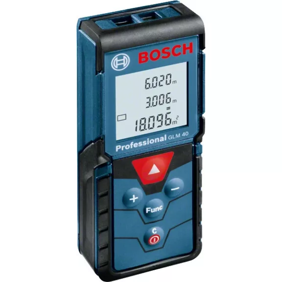 BOSCH 0601072900 GLM 40 Lézeres távolságmérő + 2 db 1,5 V-os LR03 (AAA)