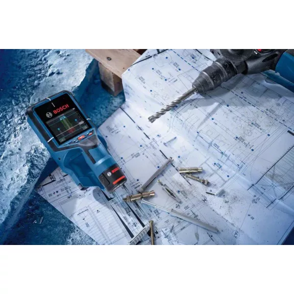 BOSCH 0601081600 D-tect 200 C Falszkenner + 4xAA elemek + elem adapter + USB-C Kábel + csuklópánt + zsák + kartondoboz