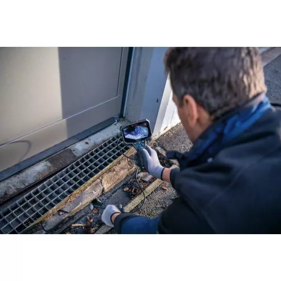 BOSCH 0601241401 GIC 12V-5-27 C vizsgálókamera L-boxx akkuval és töltővel