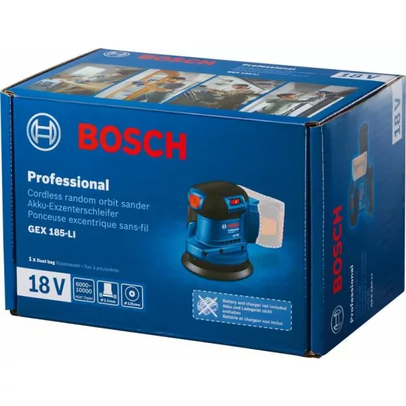 BOSCH 06013A5020 GEX 185-LI Akkus excentercsiszoló (akku és töltő nélkül)