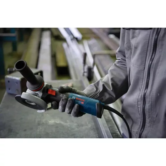 BOSCH 06017D0100 GWS 14-125 S Sarokcsiszoló vibrációcsökkentett kiegészítő fogantyúval
