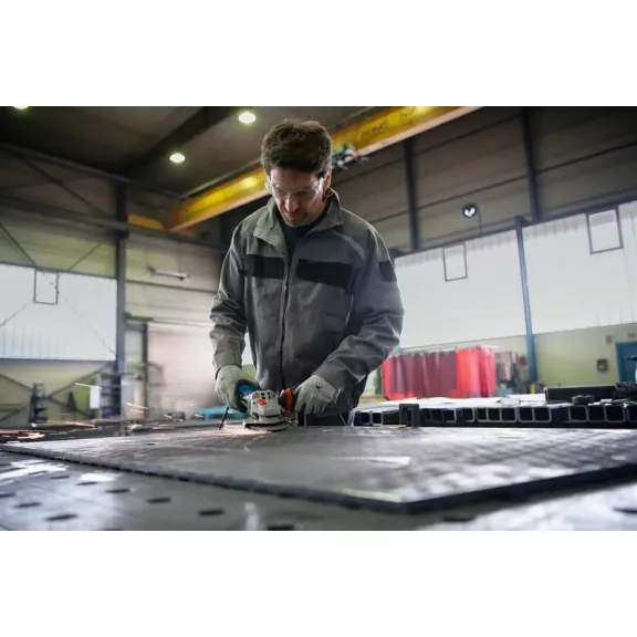 BOSCH 06017D0100 GWS 14-125 S Sarokcsiszoló vibrációcsökkentett kiegészítő fogantyúval