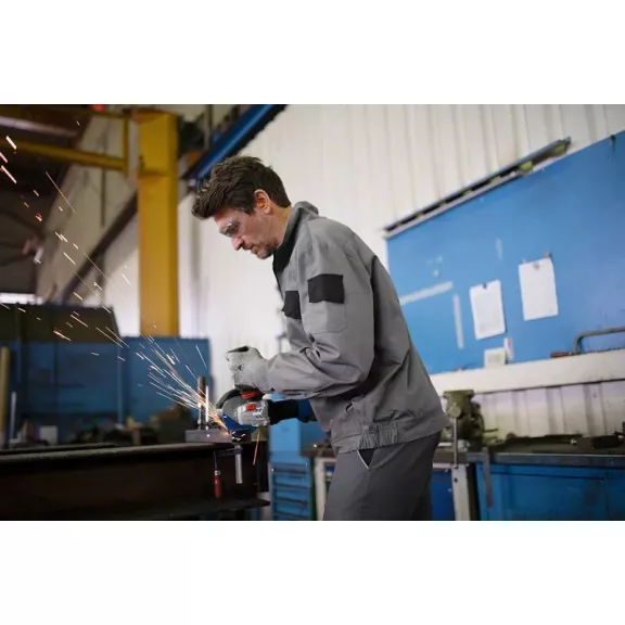 BOSCH 06017D0100 GWS 14-125 S Sarokcsiszoló vibrációcsökkentett kiegészítő fogantyúval