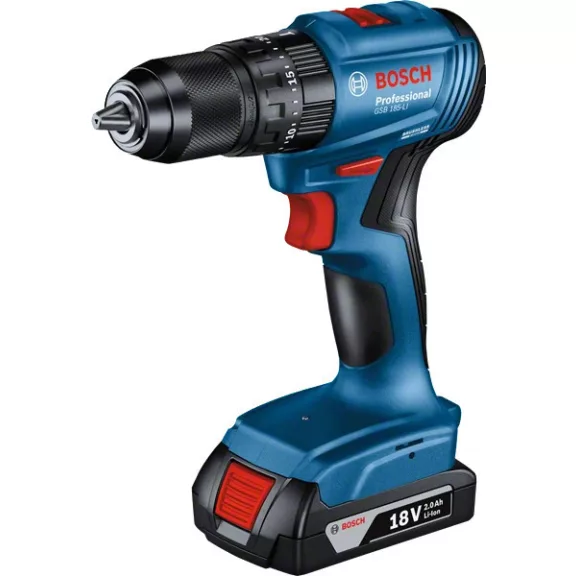 BOSCH 06019K3103 GSB 185-LI Akkus ütvefúró-csavarozó akku és töltő nélkül szerszámkofferben