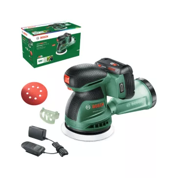   BOSCH 06033E4102 UniversalOrbit 18V-20 Akkus Excentercsiszoló (2,0 Ah akkuval; AL18V20 töltővel) 