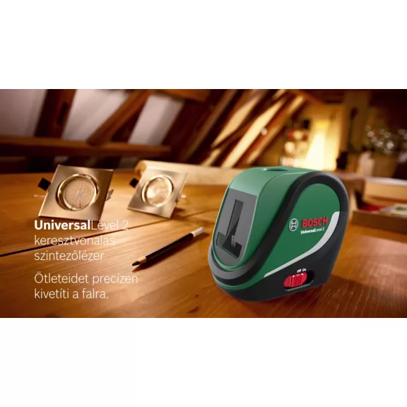 BOSCH 0603663800 Universal Level 2 Keresztvonalas szintezőlézer