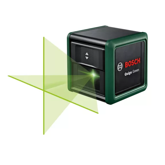 BOSCH 0603663C03 Quigo keresztvonalas zöld szintezőlézer + BT 150 állvány + 2 db 1.5V LR03 (AAA)