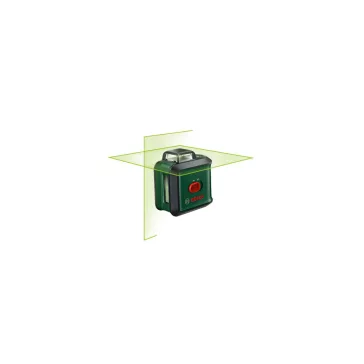   BOSCH 0603663E01 UniversalLevel 360 Keresztvonalas zöld szintezőlézer + TT 150 Állvány + MM 3 Univerzális tartóállvány + 4 db 1,5 V-os LR6 (AA)