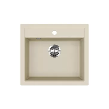 EVIDO QUADRO 6 gránit mosogató, 565 x 510 mm, bézs