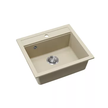 EVIDO QUADRO 6 gránit mosogató, 565 x 510 mm, bézs