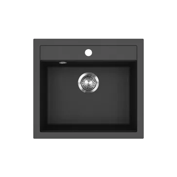 EVIDO QUADRO 6 gránit mosogató, 565 x 510 mm, antracit