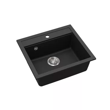 EVIDO QUADRO 6 gránit mosogató, 565 x 510 mm, antracit