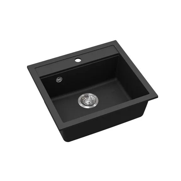 EVIDO QUADRO 6 gránit mosogató, 565 x 510 mm, antracit