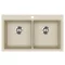 EVIDO QUADRO 9 gránit mosogató, 860 x 510 mm, bézs