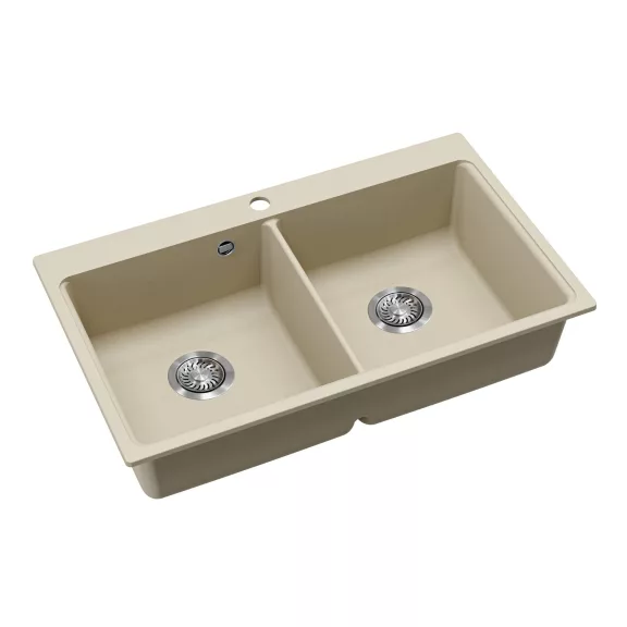 EVIDO QUADRO 9 gránit mosogató, 860 x 510 mm, bézs