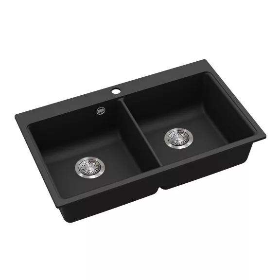 EVIDO QUADRO 9 gránit mosogató, 860 x 510 mm, antracit