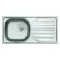 EVIDO BASIC natúr rozsdamentes acél mosogató, 860 x 435 mm