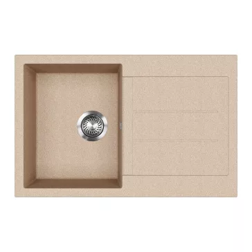 EVIDO CUBO 45 S gránit mosogató, 780 x 500 mm, avena