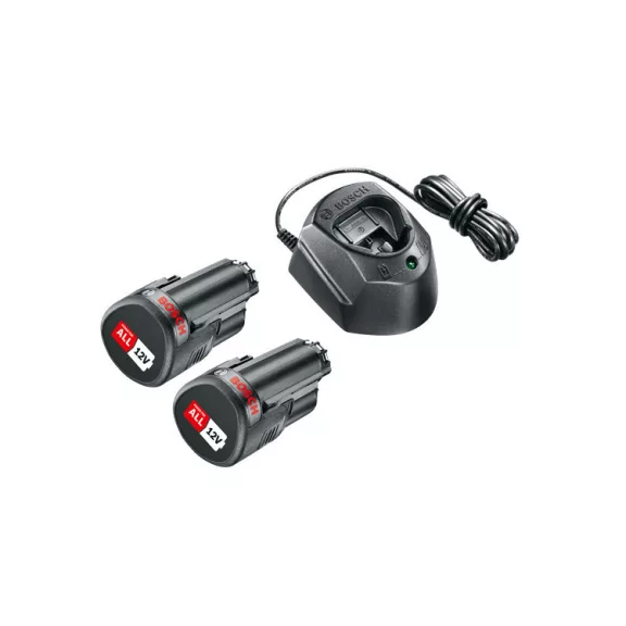 BOSCH 1600A01L3E 12 V-os kezdőkészlet (2 db 1,5 Ah-s akku + GAL 1210 CV)