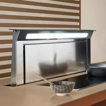   FALMEC DOWN DRAFT pultba építhető páraelszívó, 90 cm, fekete, (motor nélkül)