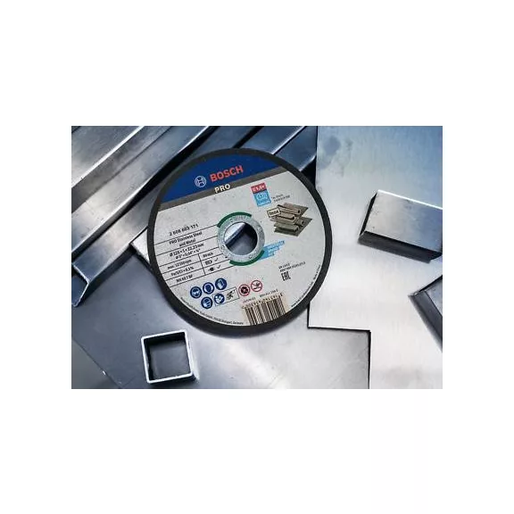 BOSCH 2608603169 A 24 P BF, Rapido egyenes WA 60 T BF, PRO Stainless Steel and Metal, vékony vágótárcsa kis sarokcsiszolóhoz, 115 mm, 22,23 mm, 1,0 mm