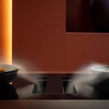   Falmec ZERO 84 cm indukciós főzőlap beépített elszívóval, 2 bridge és 2 normál zóna