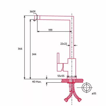   NODOR - Csaptelep NorFlow TUCAN INOX - A készlet erejéig rendelhető!