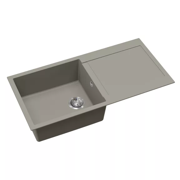 EVIDO CUBO XL 6 S gránit mosogató, 1000 x 500 mm, platina