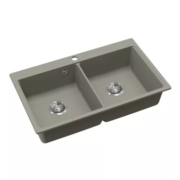 EVIDO QUADRO 9 gránit mosogató, 860 x 510 mm, platina