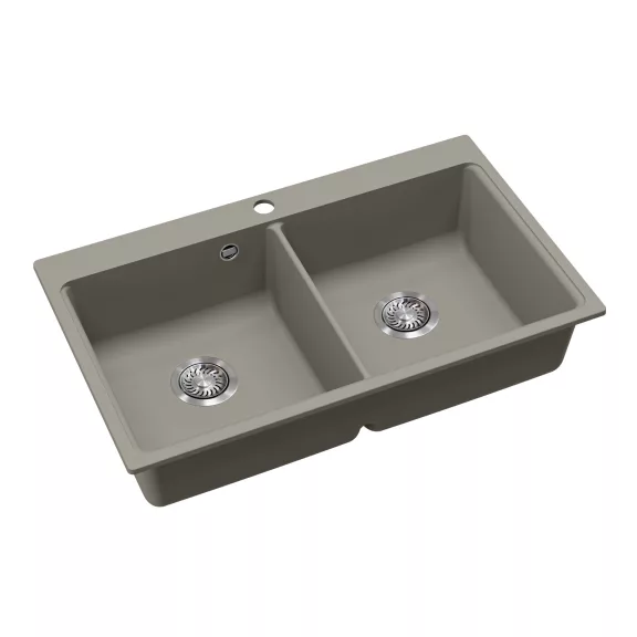 EVIDO QUADRO 9 gránit mosogató, 860 x 510 mm, platina
