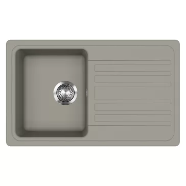 EVIDO HOME 45 S gránit mosogató, 765 x 460 mm, platina