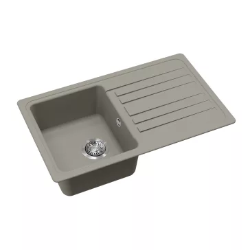 EVIDO HOME 45 S gránit mosogató, 765 x 460 mm, platina