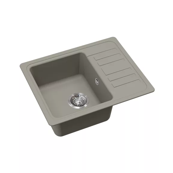 EVIDO HOME 45 S Compact gránit mosogató, 575 x 460 mm, platina