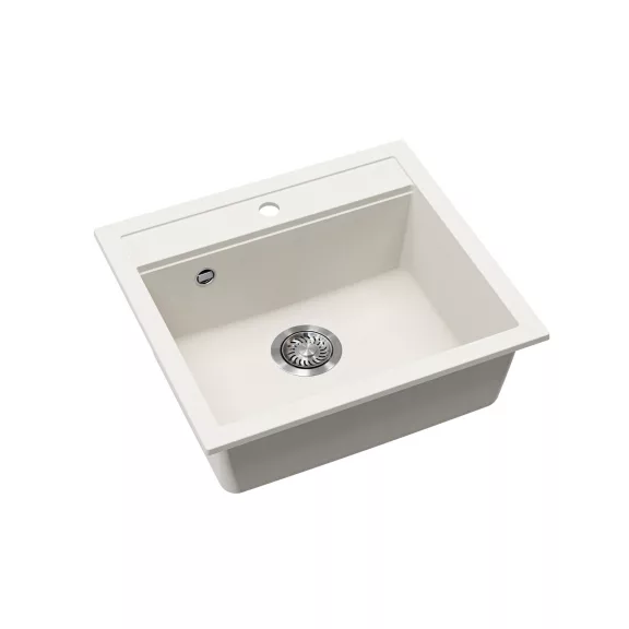 EVIDO QUADRO 6 gránit mosogató, 565 x 510 mm, fehér