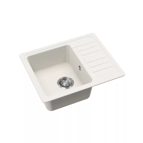 EVIDO HOME 45 S Compact gránit mosogató, 575 x 460 mm, fehér