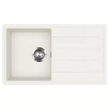 EVIDO EASY 45 S gránit mosogató, 760 x 440 mm, fehér