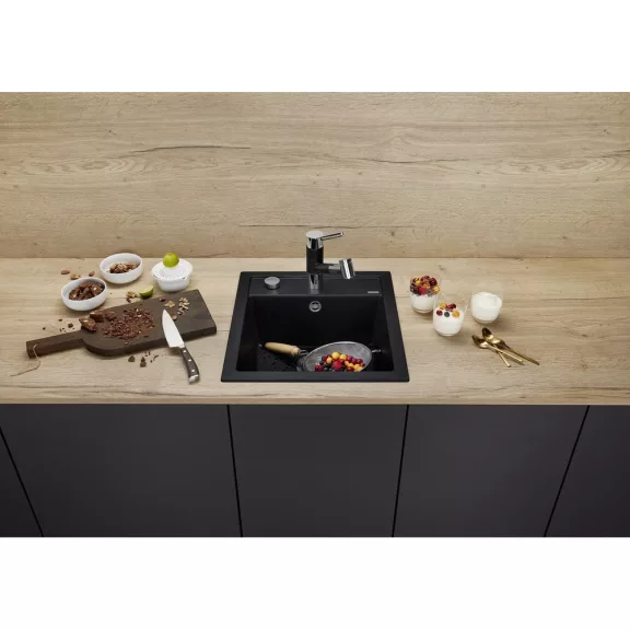 BLANCO DALAGO 45 SILGRANIT mosogató, fehér, lefolyó-távműködtetővel