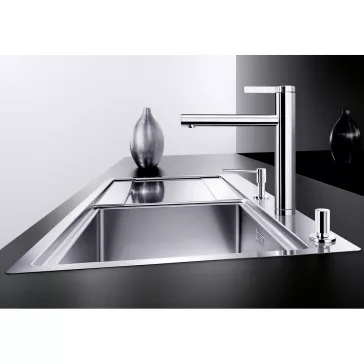 BLANCO LINEE csaptelep, selyemmatt rozsdamentes acél, HD