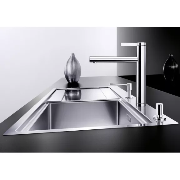 BLANCO LINEE csaptelep, selyemmatt rozsdamentes acél, HD