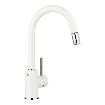   BLANCO MIDA-S kihúzható fejes csaptelep, fehér, SILGRANIT-Look, HD