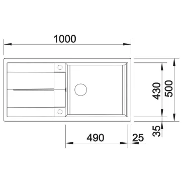 BLANCO METRA XL 6 S SILGRANIT mosogató, fekete